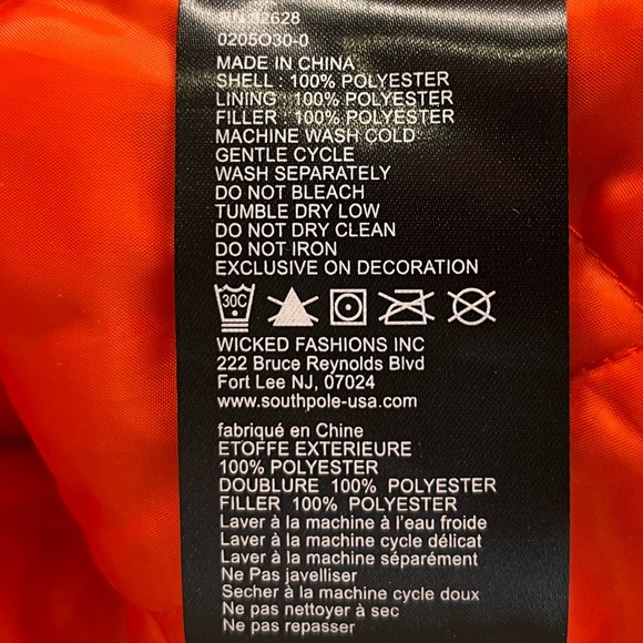 Vintage South Pole Bomber Jacket Mens L Large Green Coat Quilted Lined 90s Y2K - Picture 11 of 16